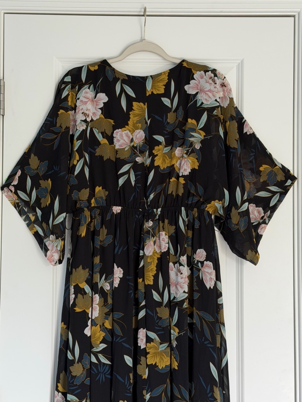 Baltic Born Midnight Floral Kia Kimono Maxi Dress Size XL 39707 - Picture 10 of 16